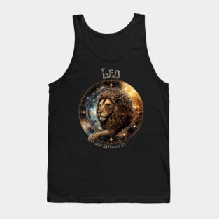 Retro Leo Zodiac Sign Tank Top